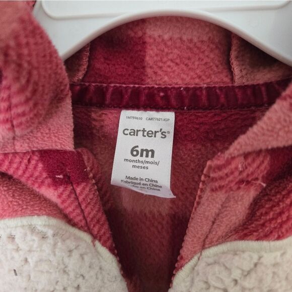 2/$30 Carters Fleece Jumpsuit Size 6m - Picture 2 of 3
